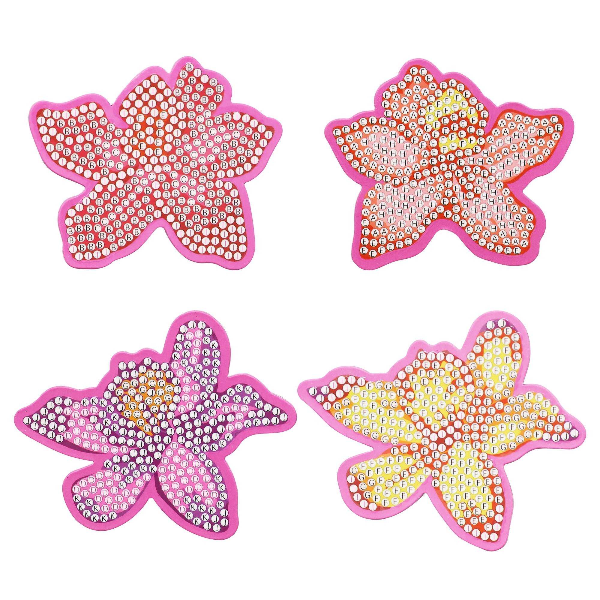 Pink Flowers Diamond Art Magnet Kit by Make Market®